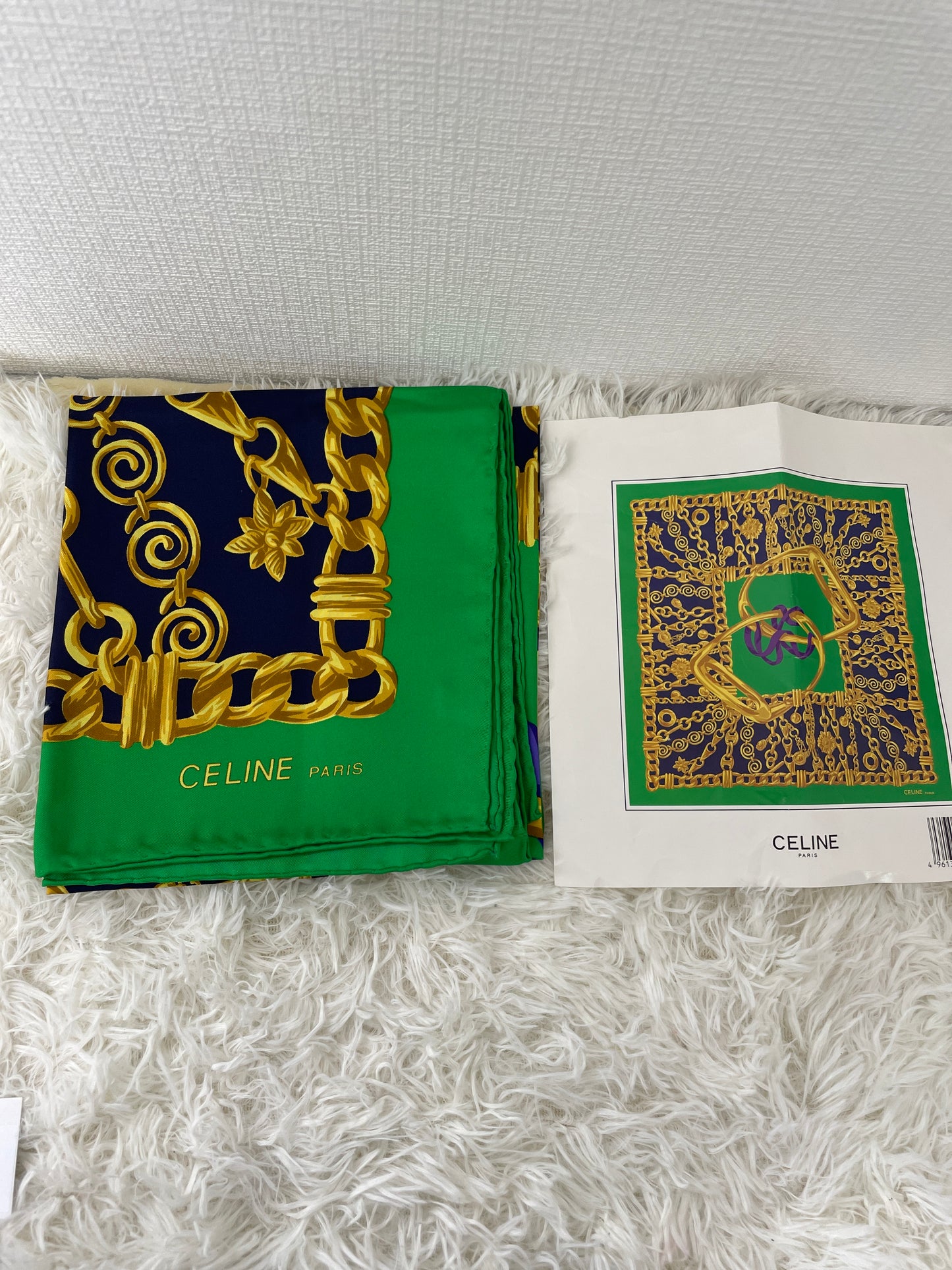 Celine Green Scarves A-16152