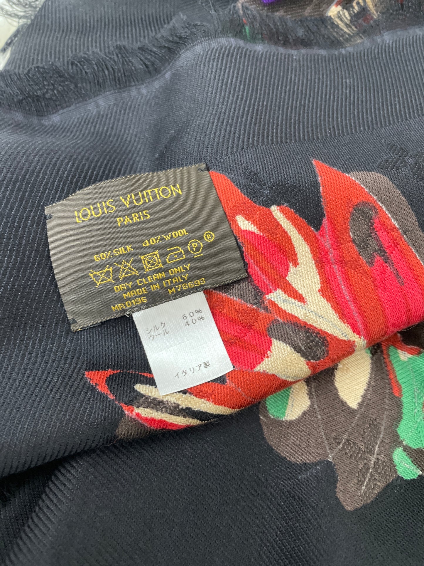 Louis Vuitton Black Scarves A-16232