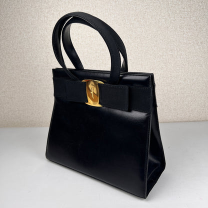 Ferragamo Black Handle Bags A-16274