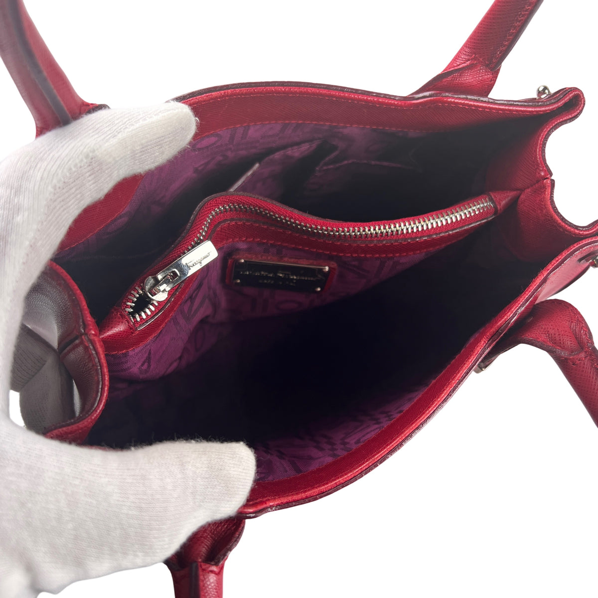 Ferragamo Red Handle Bags A-16282