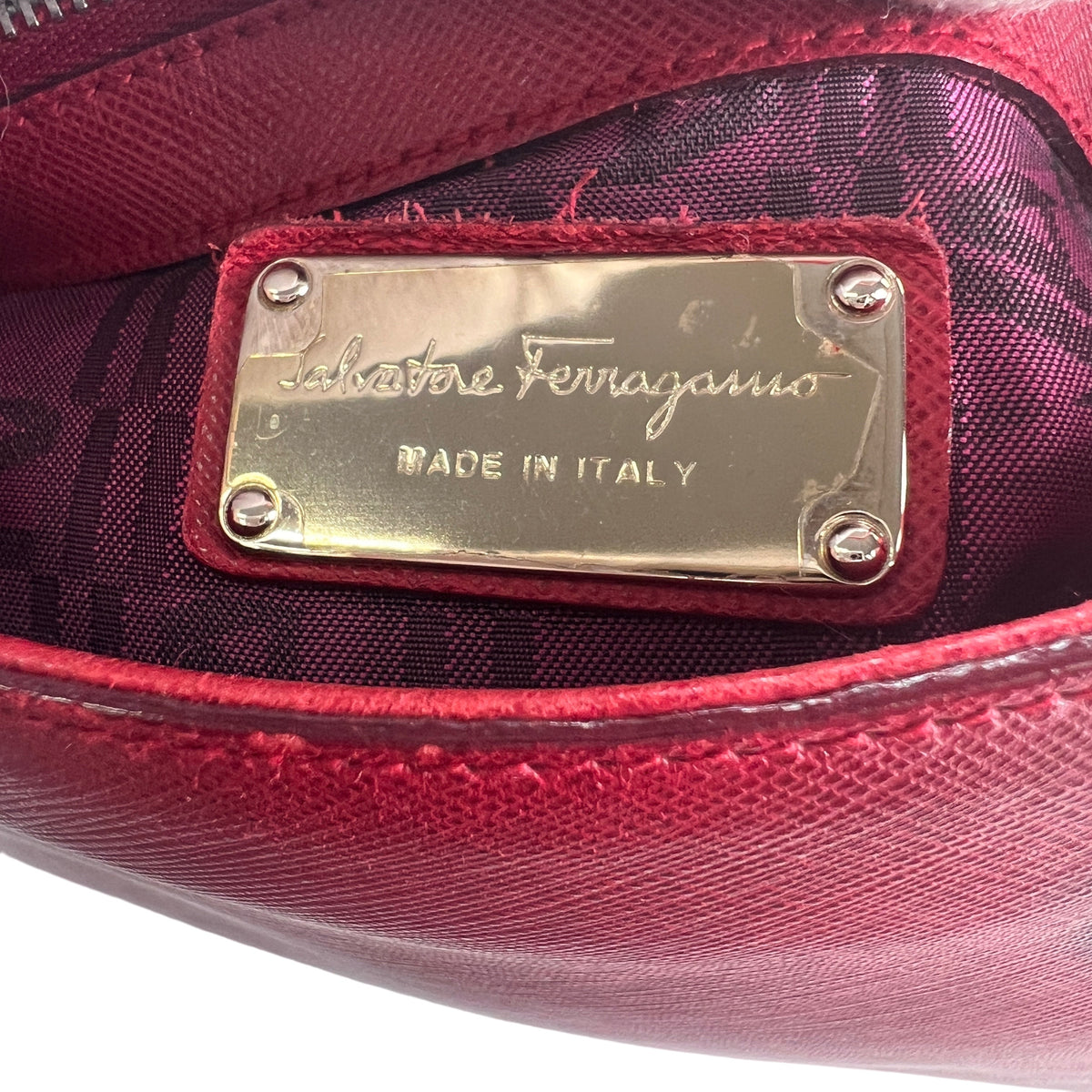 Ferragamo Red Handle Bags A-16282
