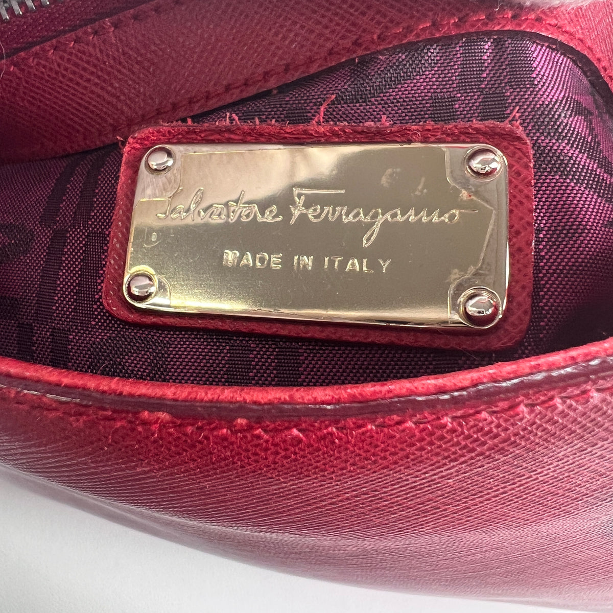 Ferragamo Red Handle Bags A-16282