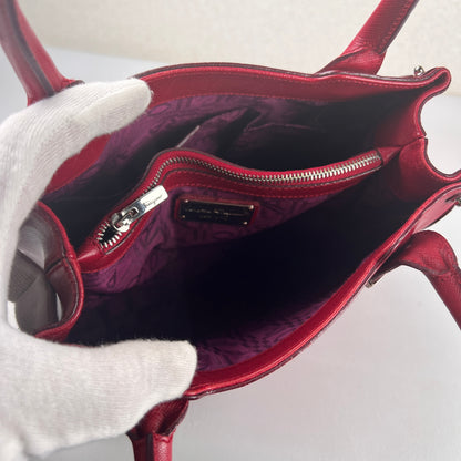Ferragamo Red Handle Bags A-16282