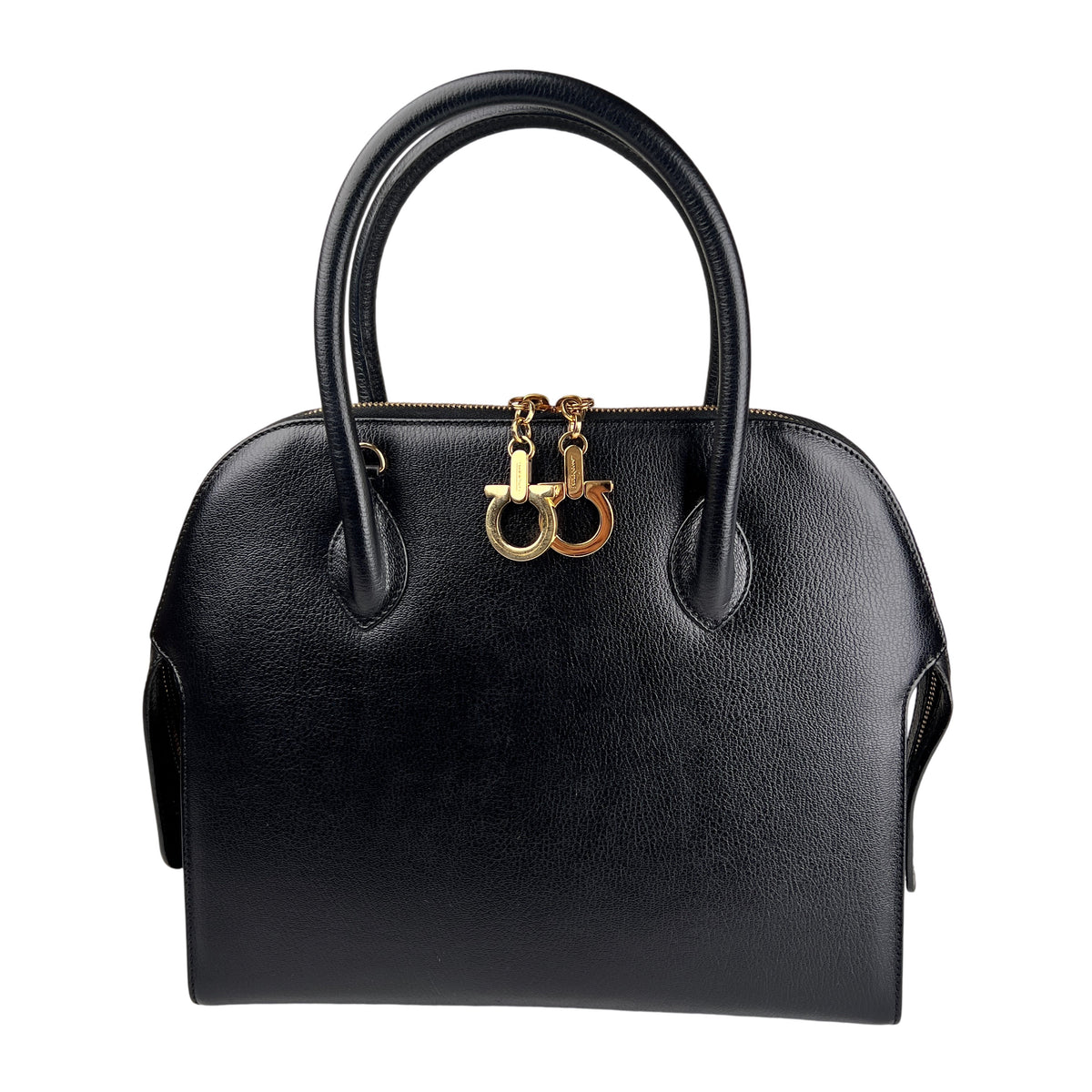 Ferragamo Black Handle Bags A-16298