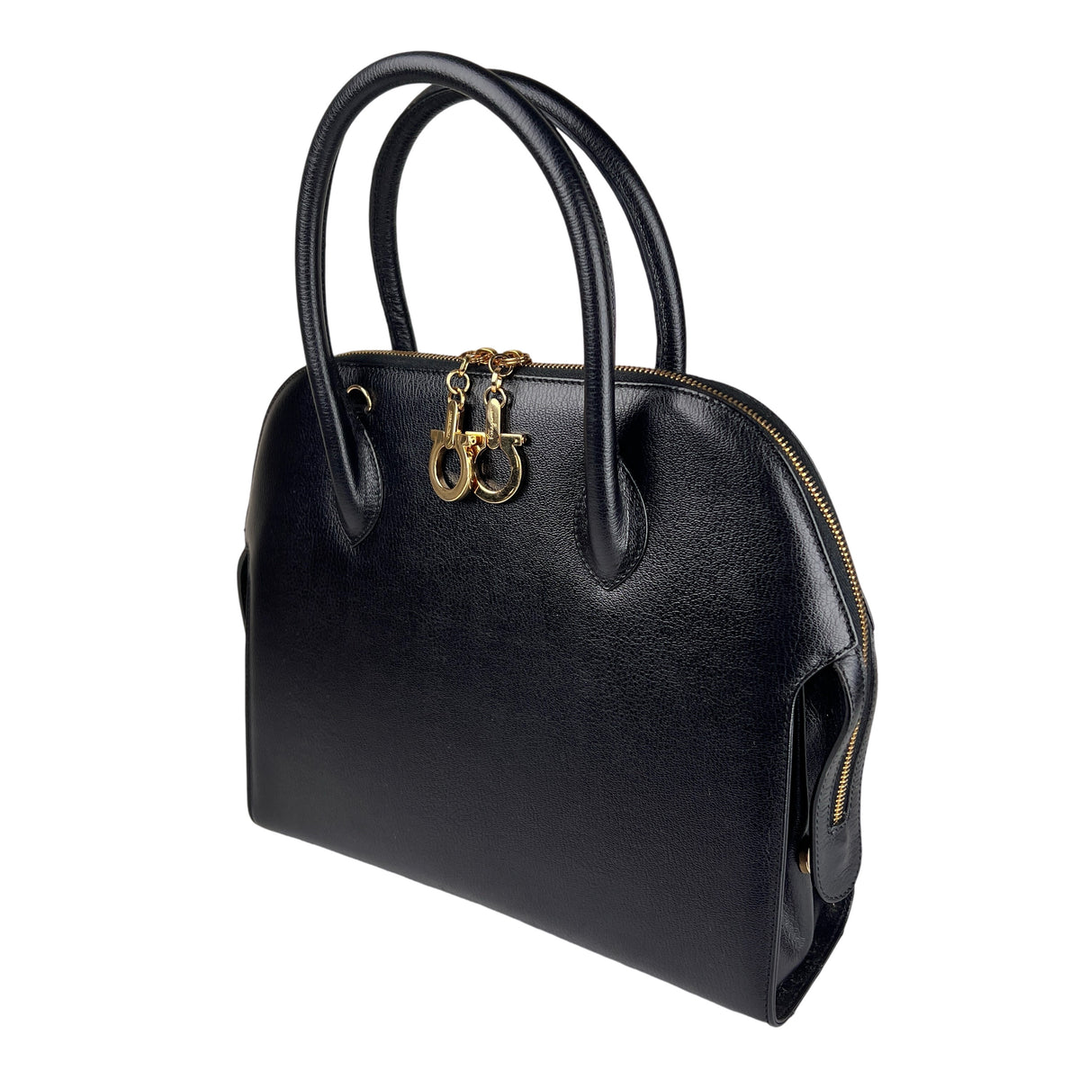 Ferragamo Black Handle Bags A-16298