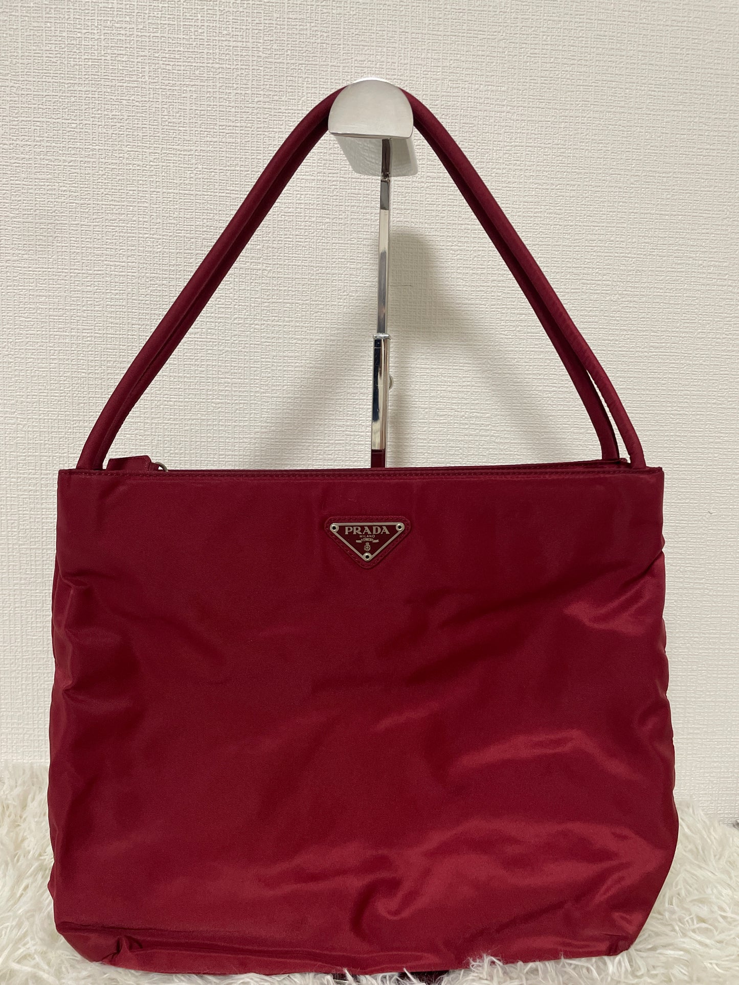 Prada Bordeaux Tote Bags A-16369