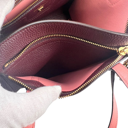 Ferragamo Bordeaux Handle Bags A-16455
