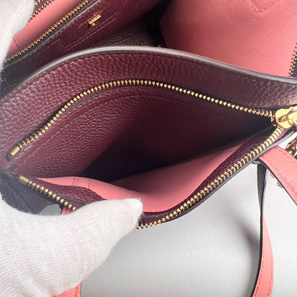 Ferragamo Bordeaux Handle Bags A-16455