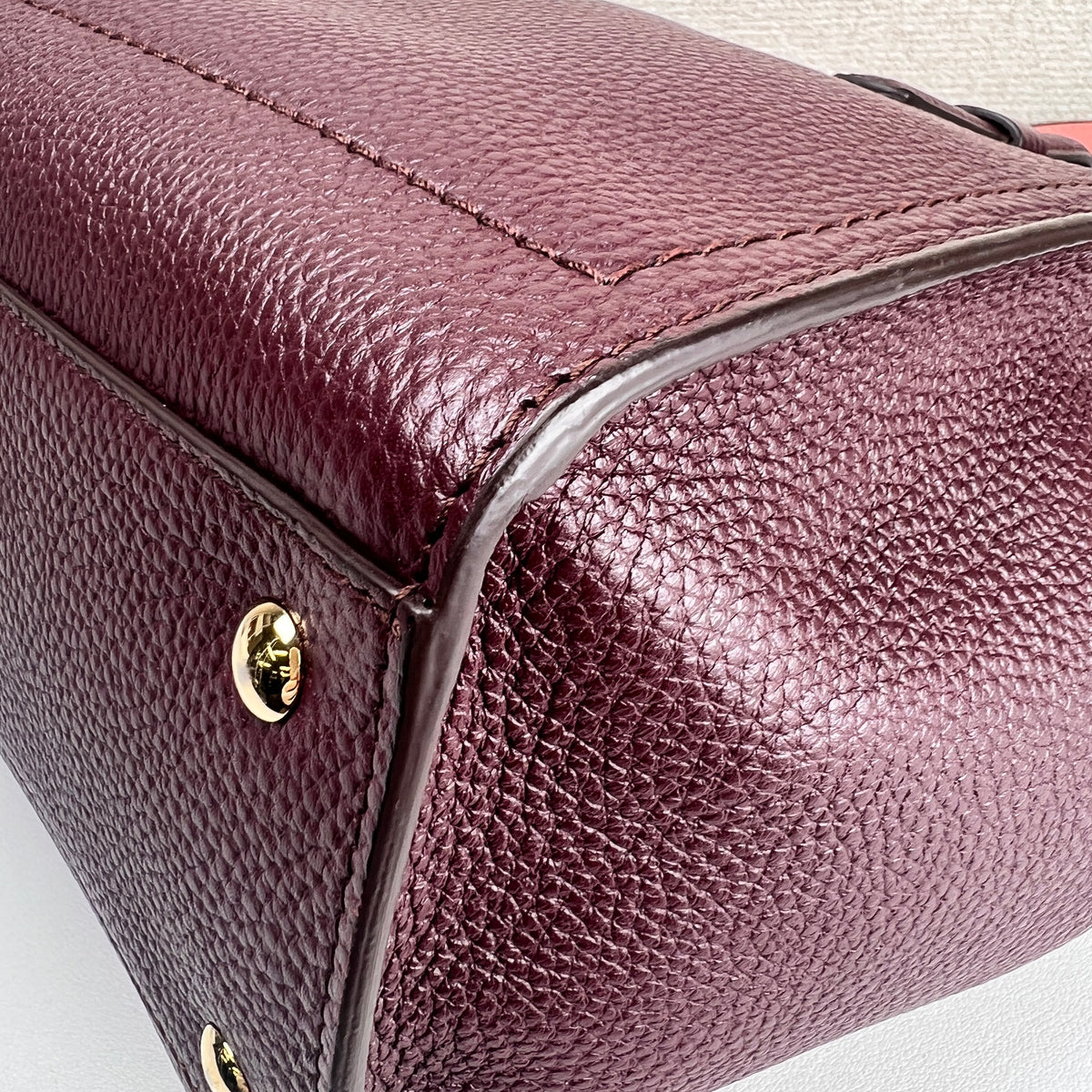 Ferragamo Bordeaux Handle Bags A-16455