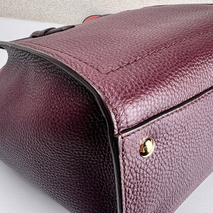Ferragamo Bordeaux Handle Bags A-16455