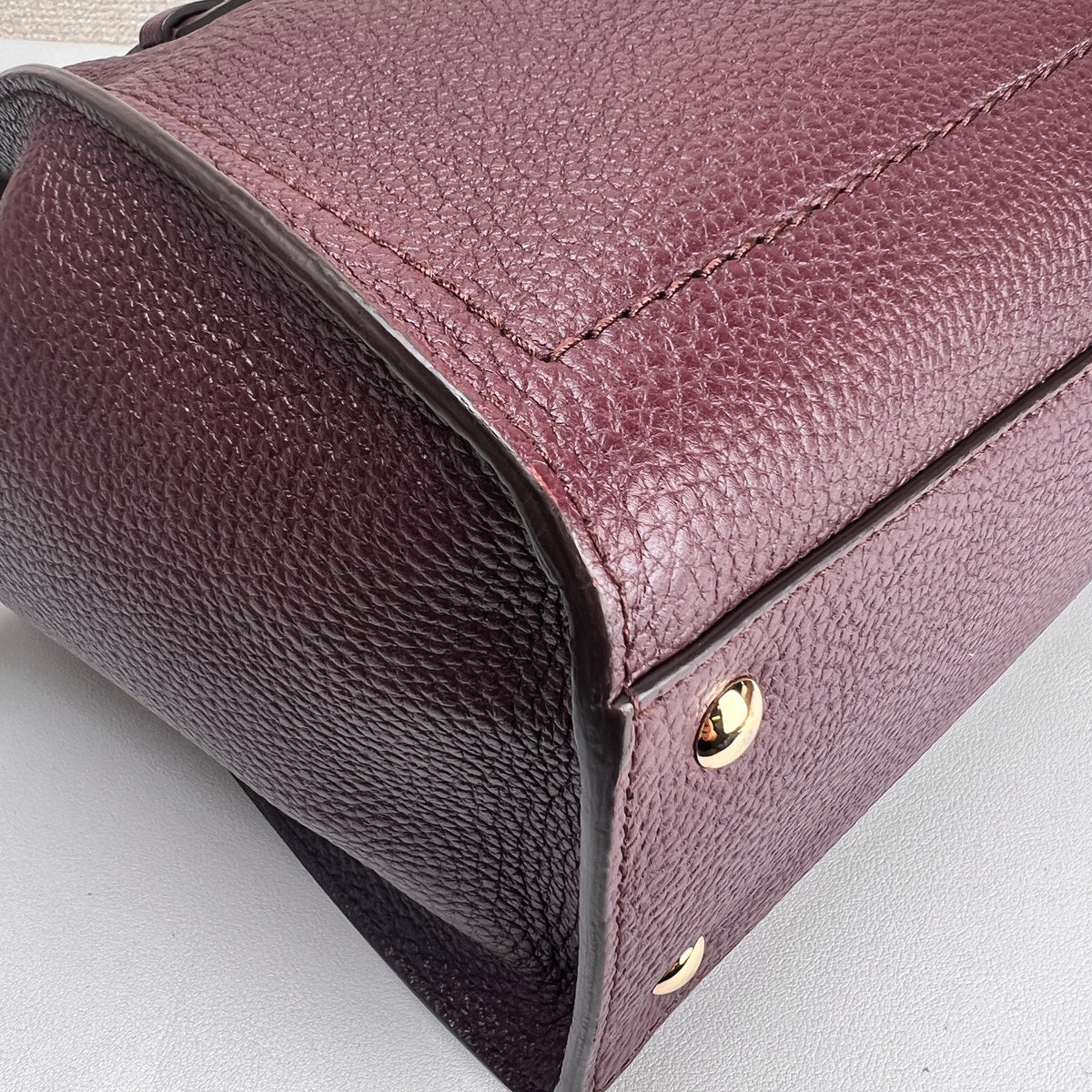 Ferragamo Bordeaux Handle Bags A-16455