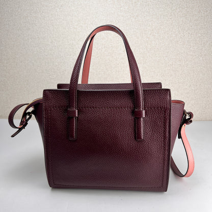 Ferragamo Bordeaux Handle Bags A-16455