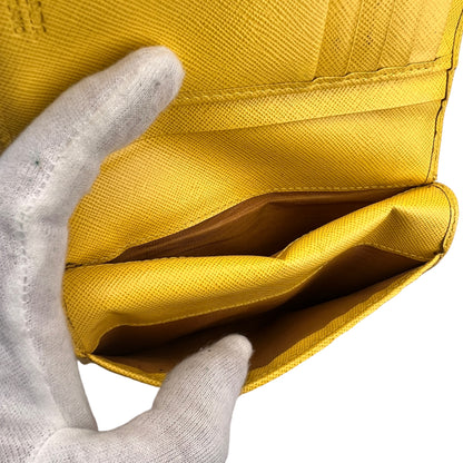 Prada Yellow Wallets A-16478