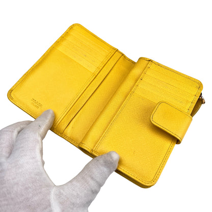 Prada Yellow Wallets A-16478