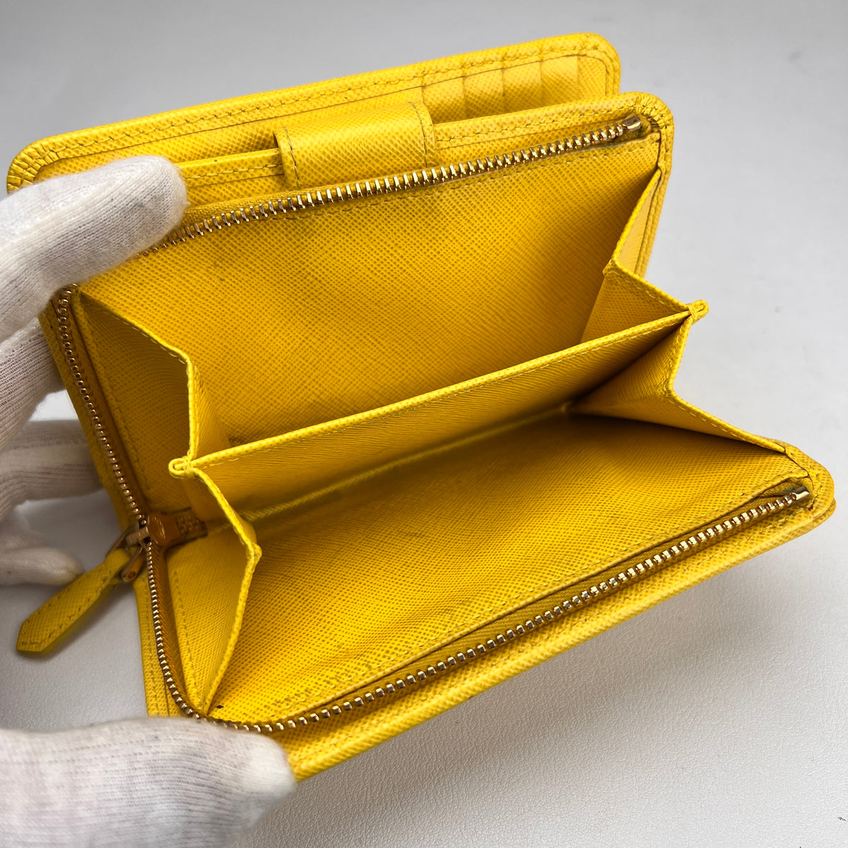 Prada Yellow Wallets A-16478