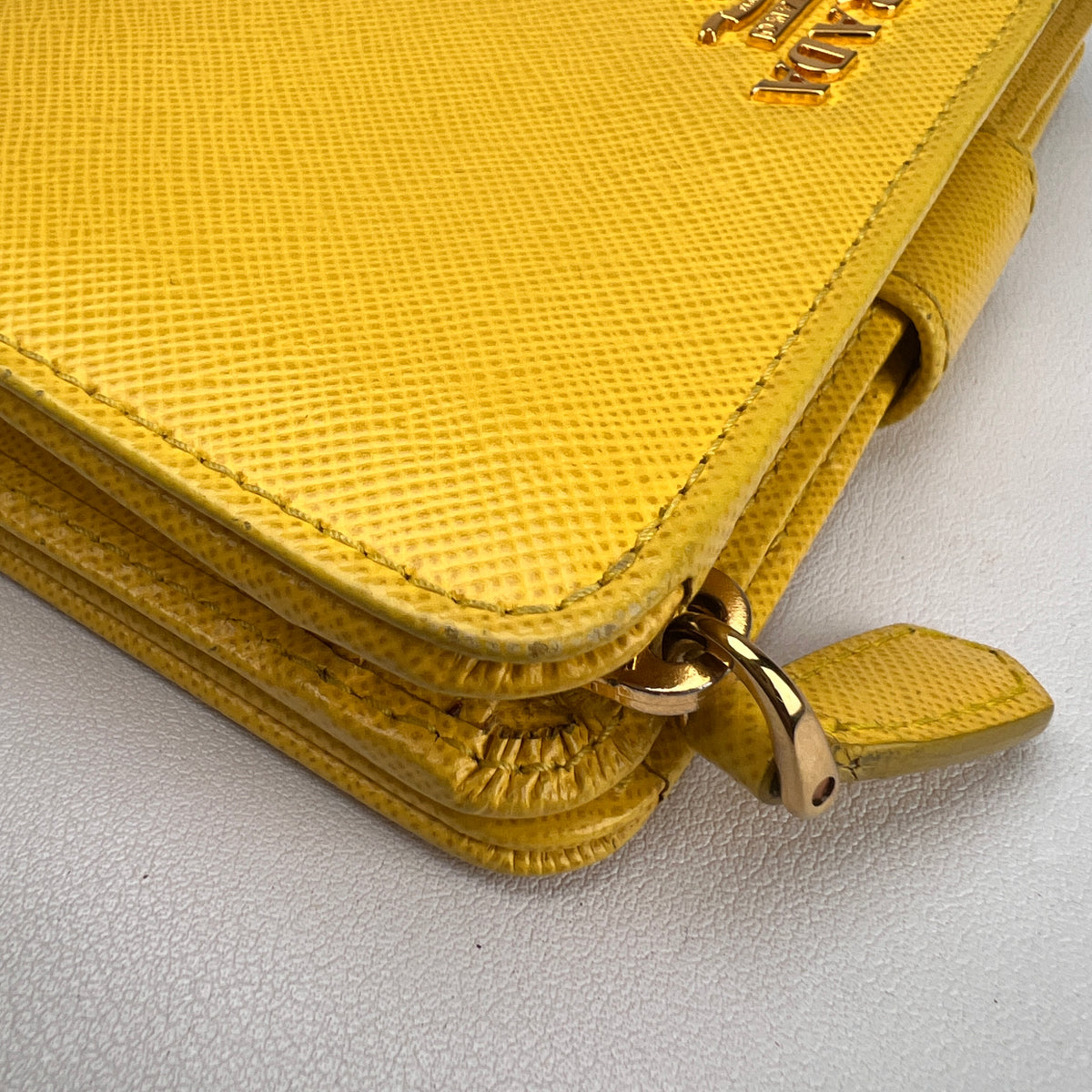 Prada Yellow Wallets A-16478