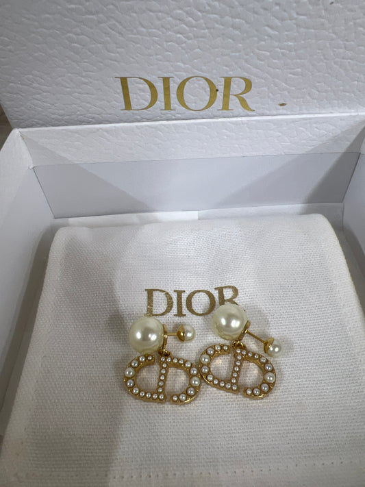 Dior Gold Earrings A-16496