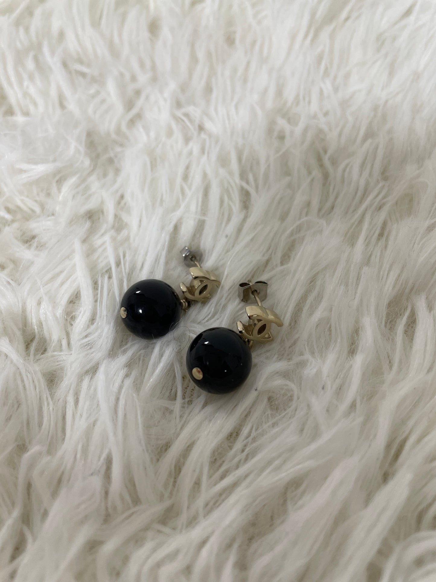 Chanel Black Earrings A-16503