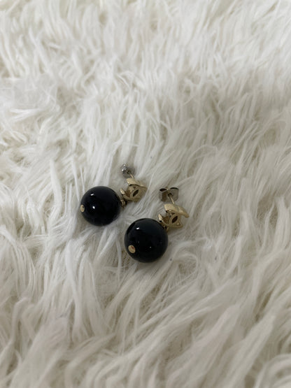 Chanel Black Earrings A-16503