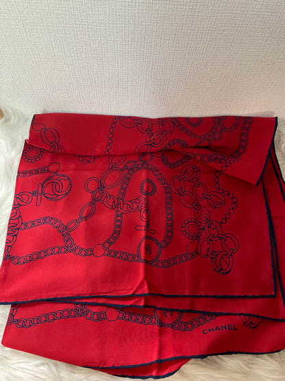 Chanel Red Scarves A-16559