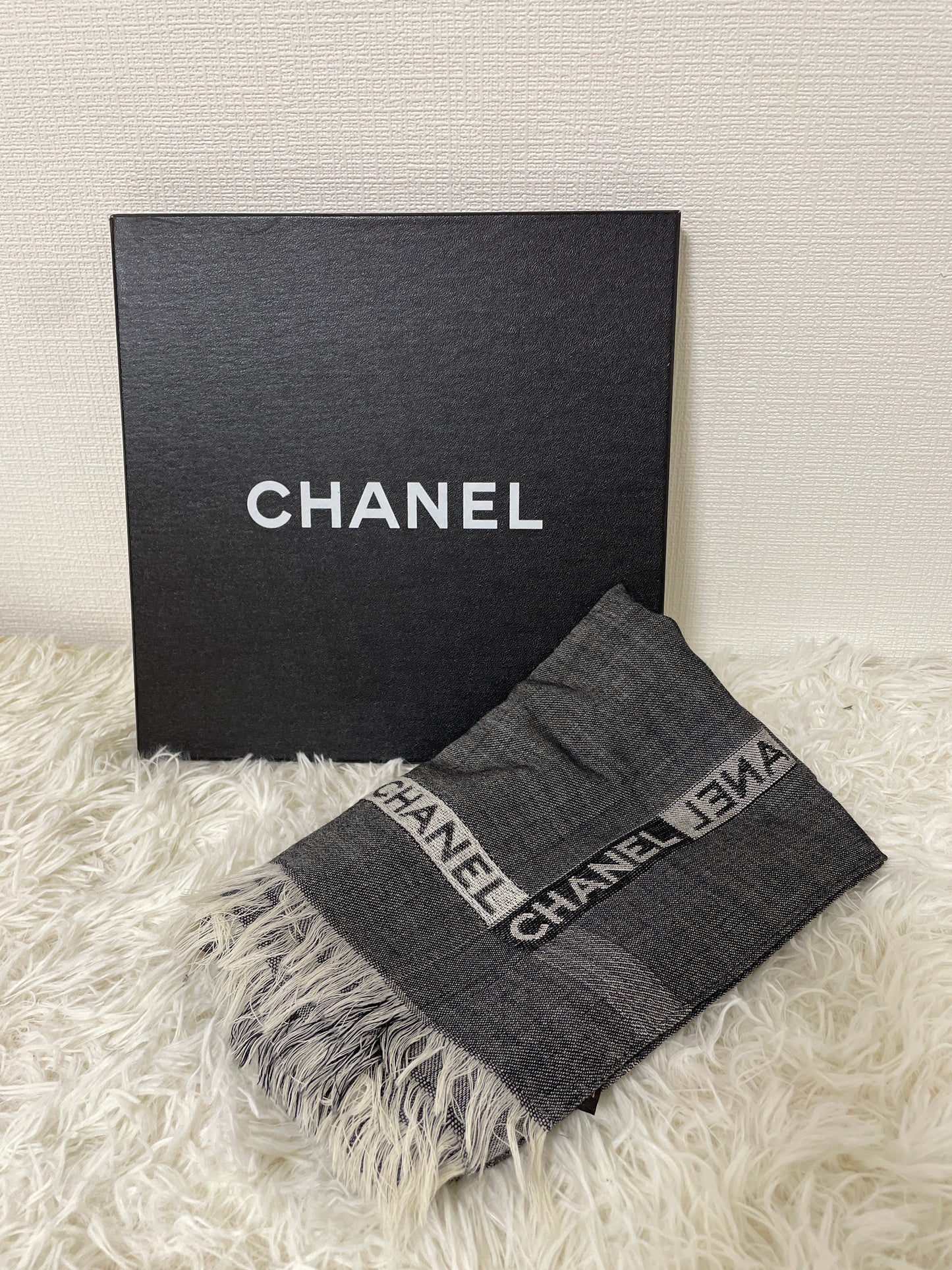 Chanel Gray Scarves A-16561
