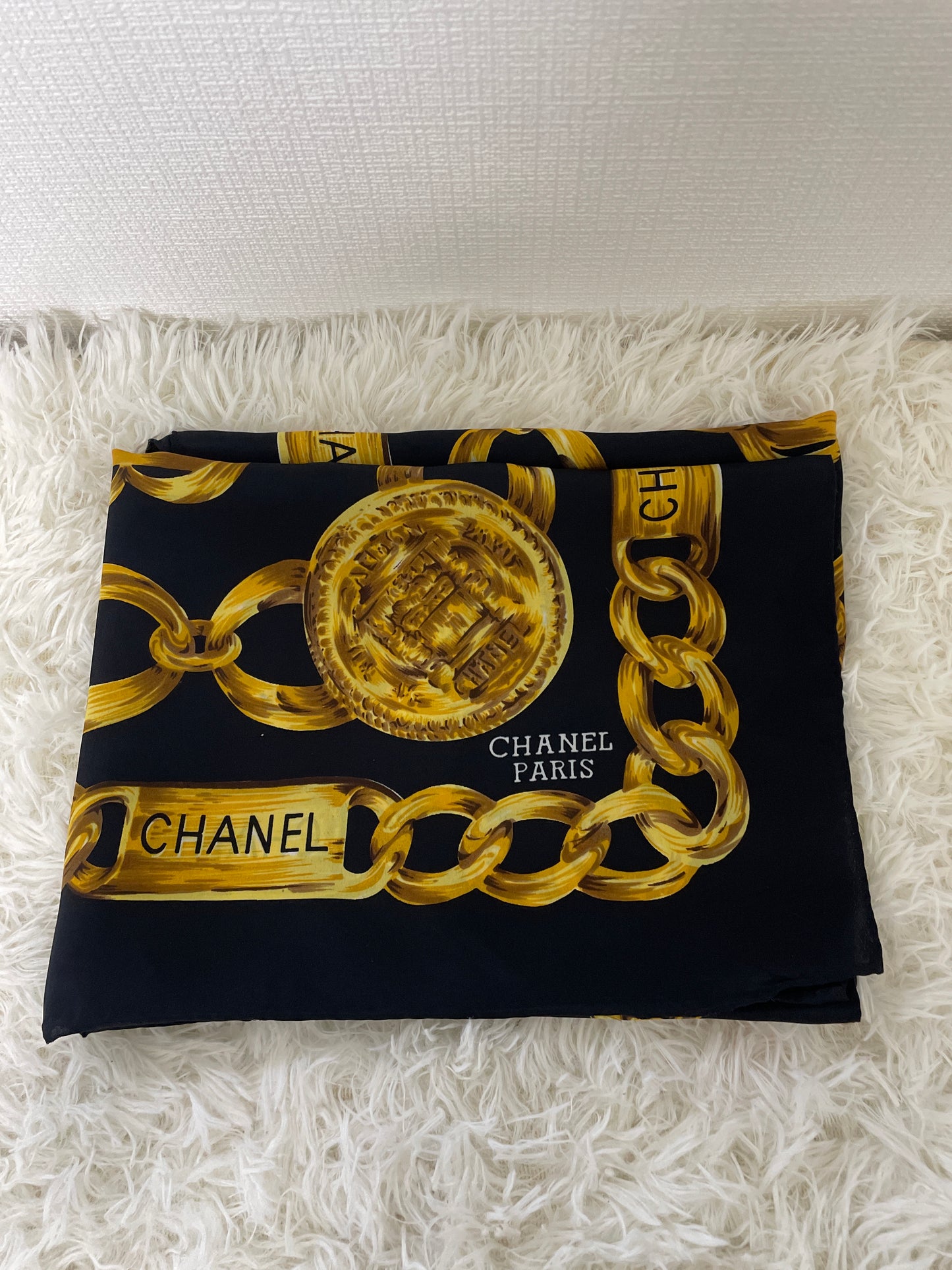 Chanel Black Scarves A-16562