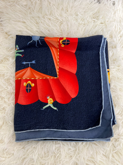 Bvlgari Navy Scarves A-16578