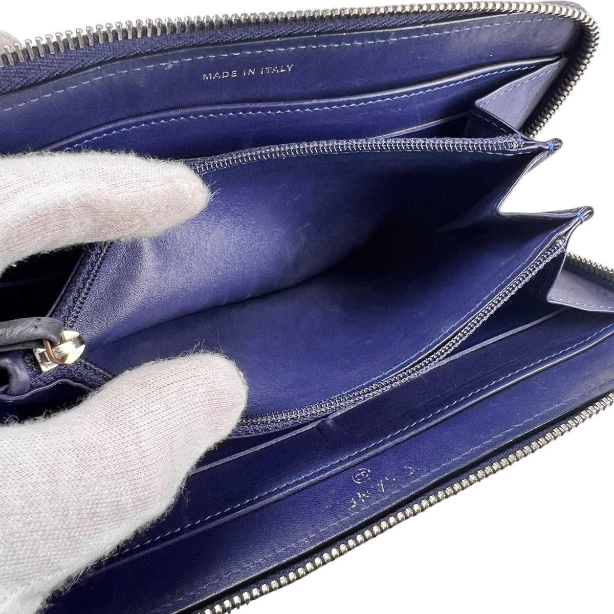 Chanel Navy Wallets A-16640