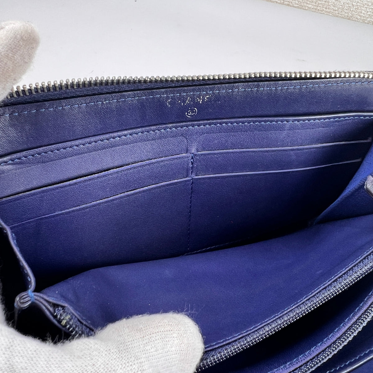 Chanel Navy Wallets A-16640