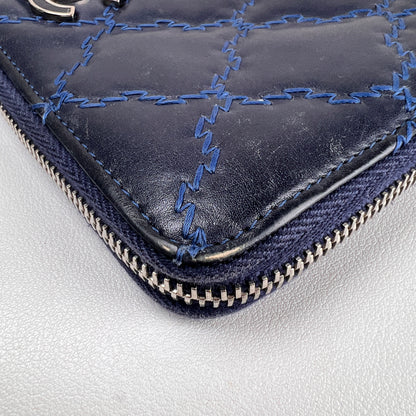 Chanel Navy Wallets A-16640