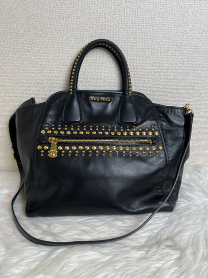 Miu Miu Black Tote Bags A-16792