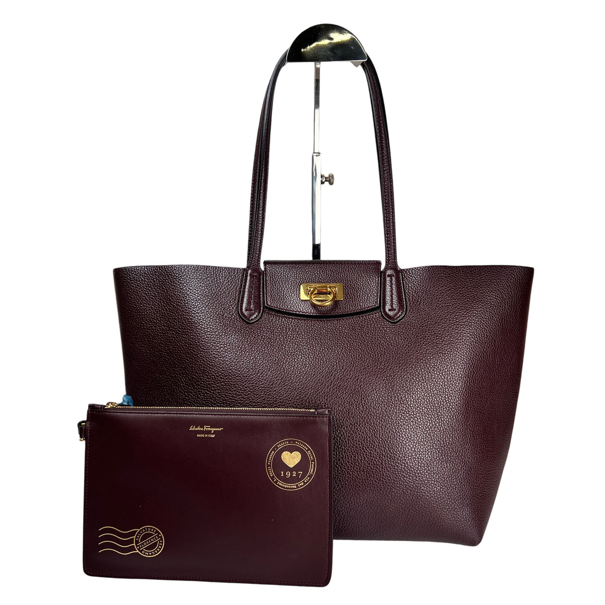 Ferragamo Bordeaux Tote Bags A-16822