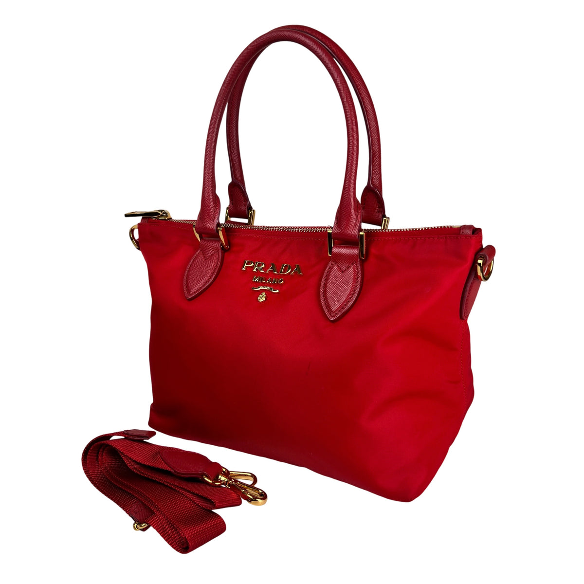 Prada Red Handle Bags A-16845