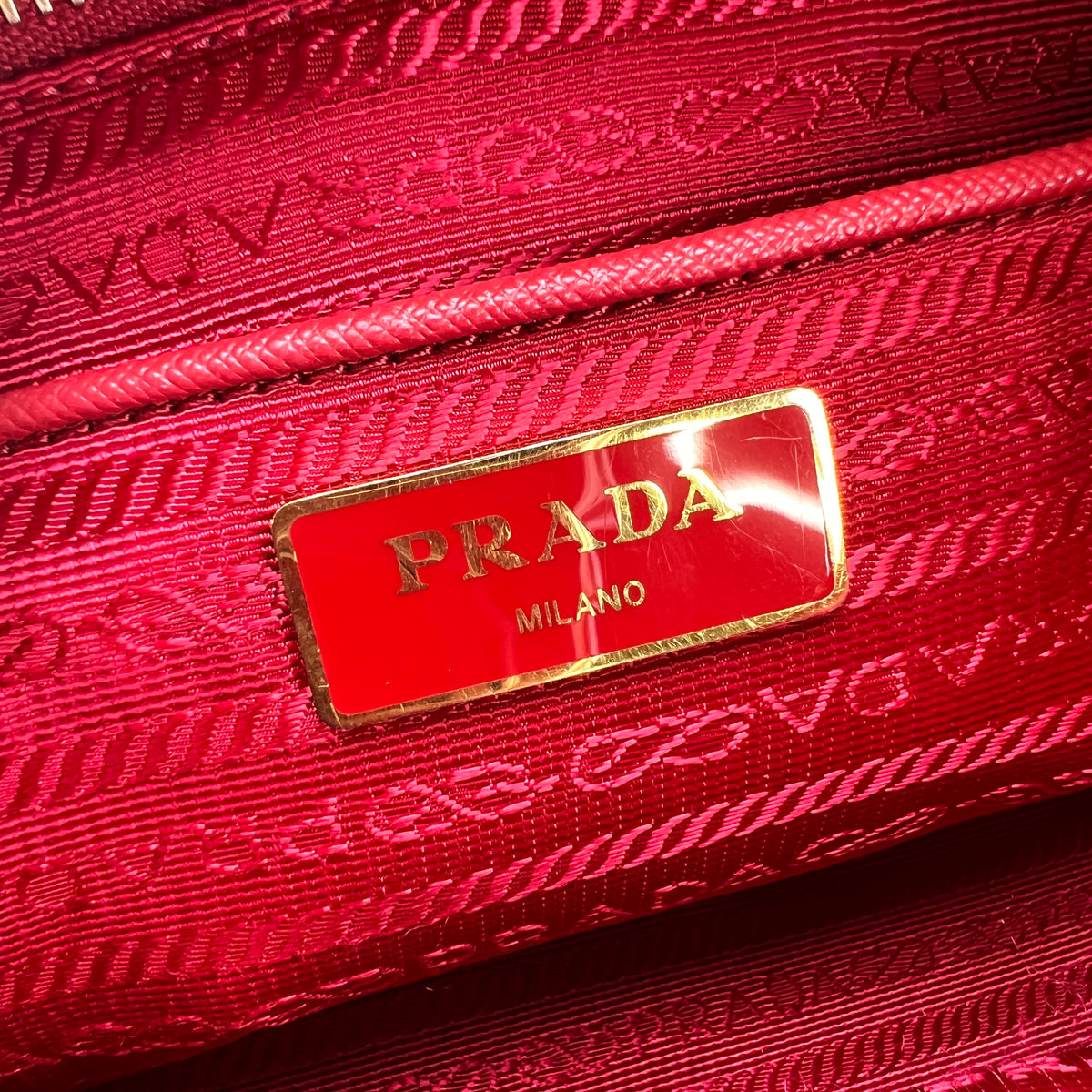 Prada Red Handle Bags A-16845