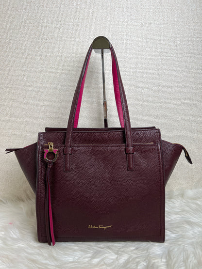 Ferragamo Purple Handle Bags A-16850