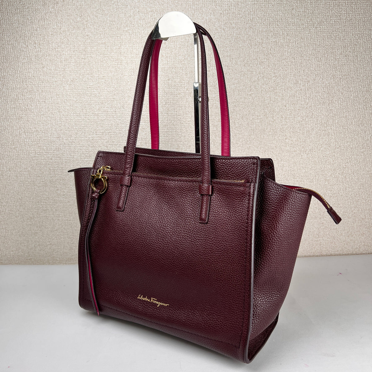 Ferragamo Purple Handle Bags A-16850