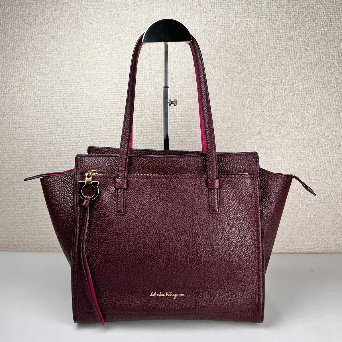Ferragamo Purple Handle Bags A-16850