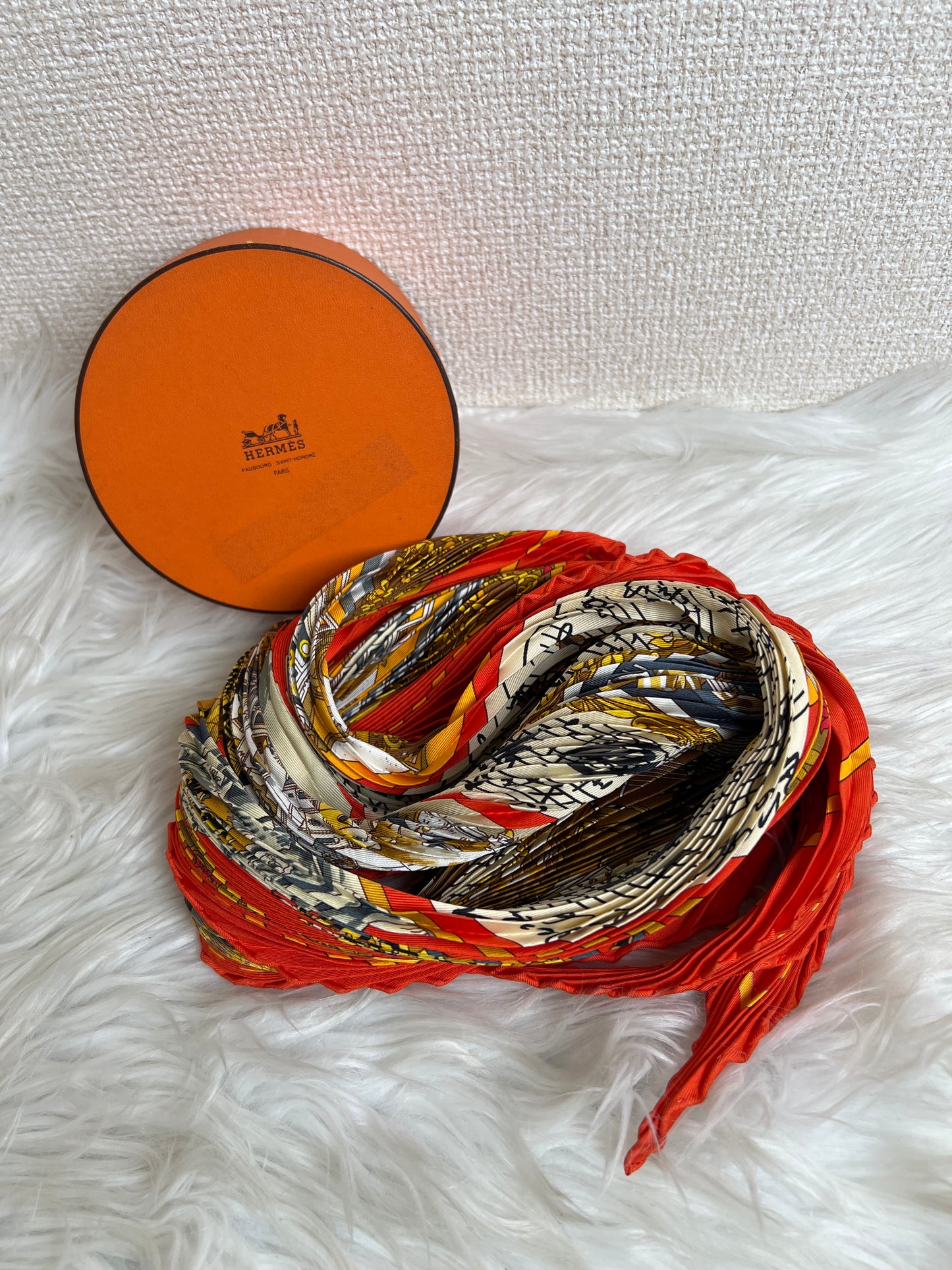 Hermes Orange Scarves A-16954