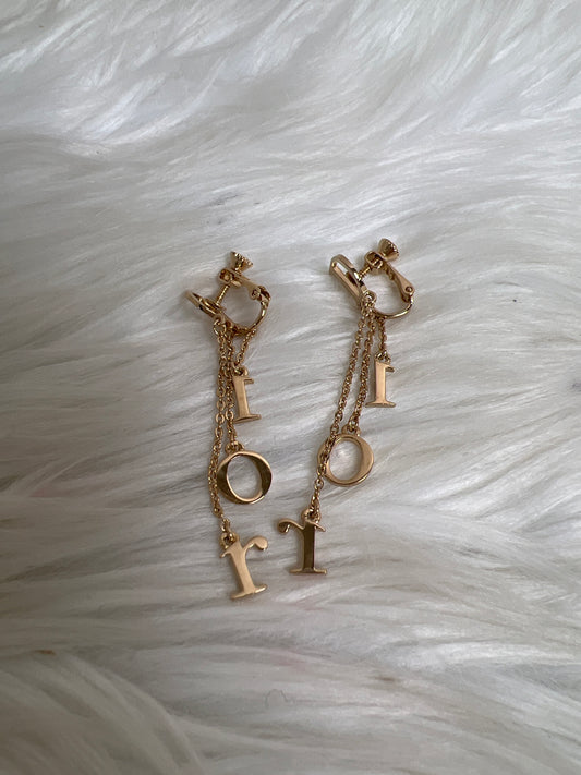 Dior Gold Earrings A-16982