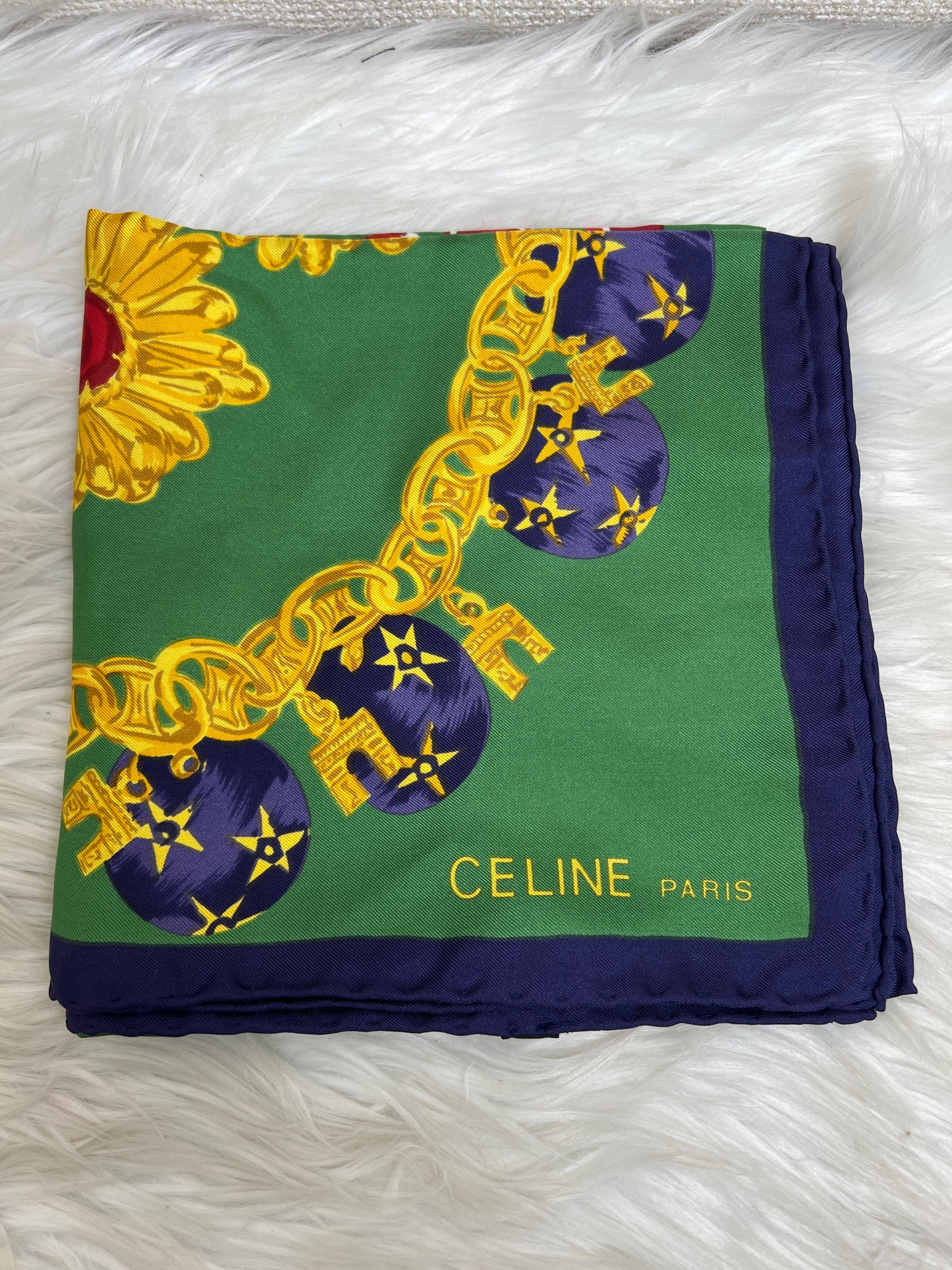 Celine Green Scarves A-17106