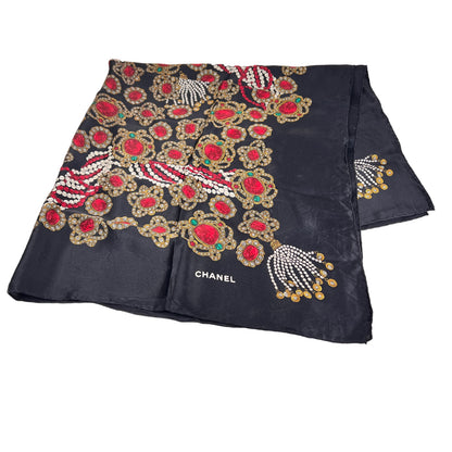 Chanel Black Scarves A-17145