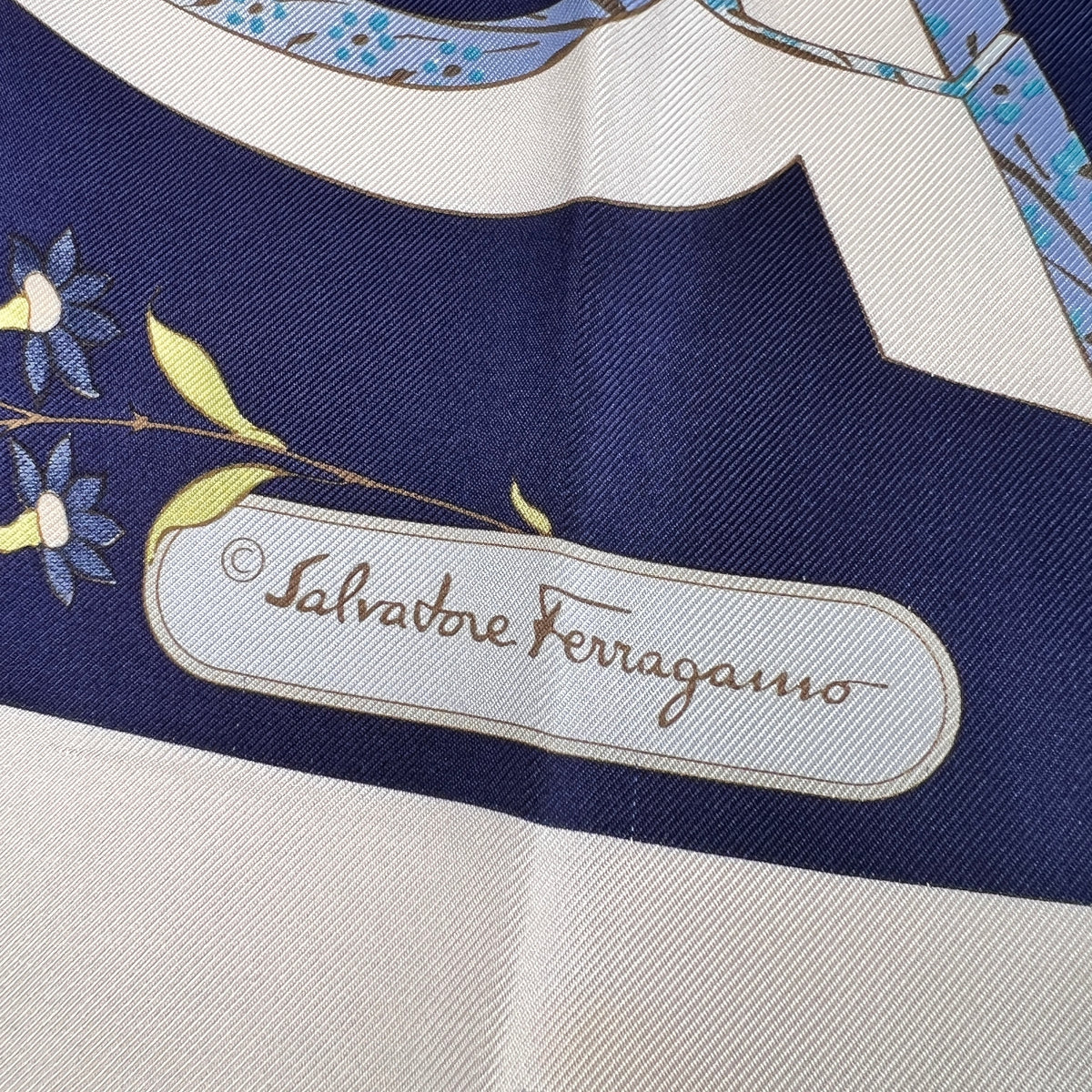 Ferragamo Navy Scarves A-17217
