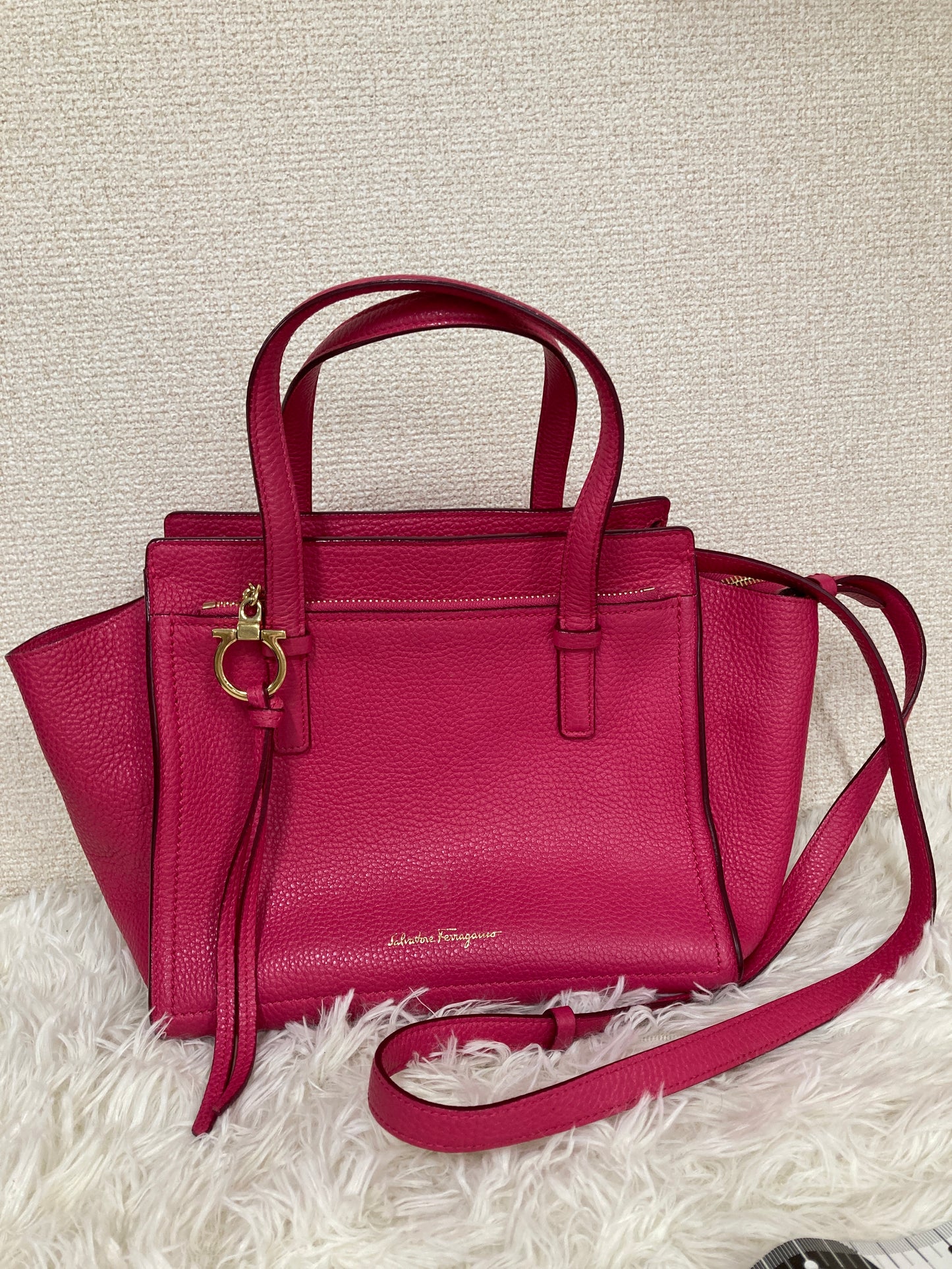 Ferragamo Purple Handle Bags A-17230