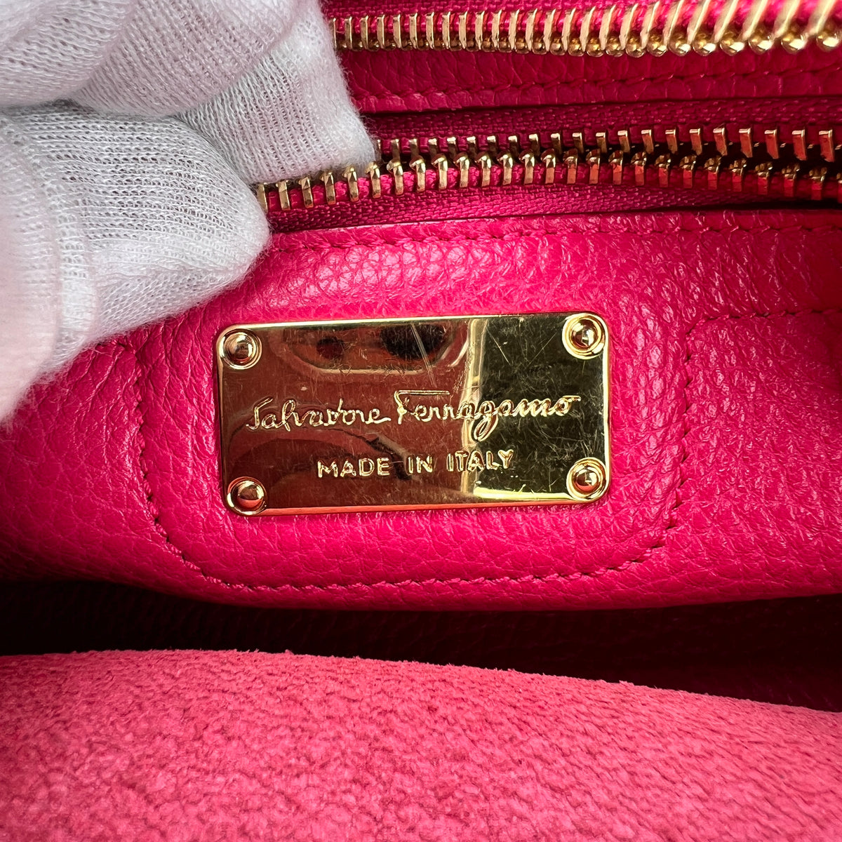 Ferragamo Purple Handle Bags A-17230