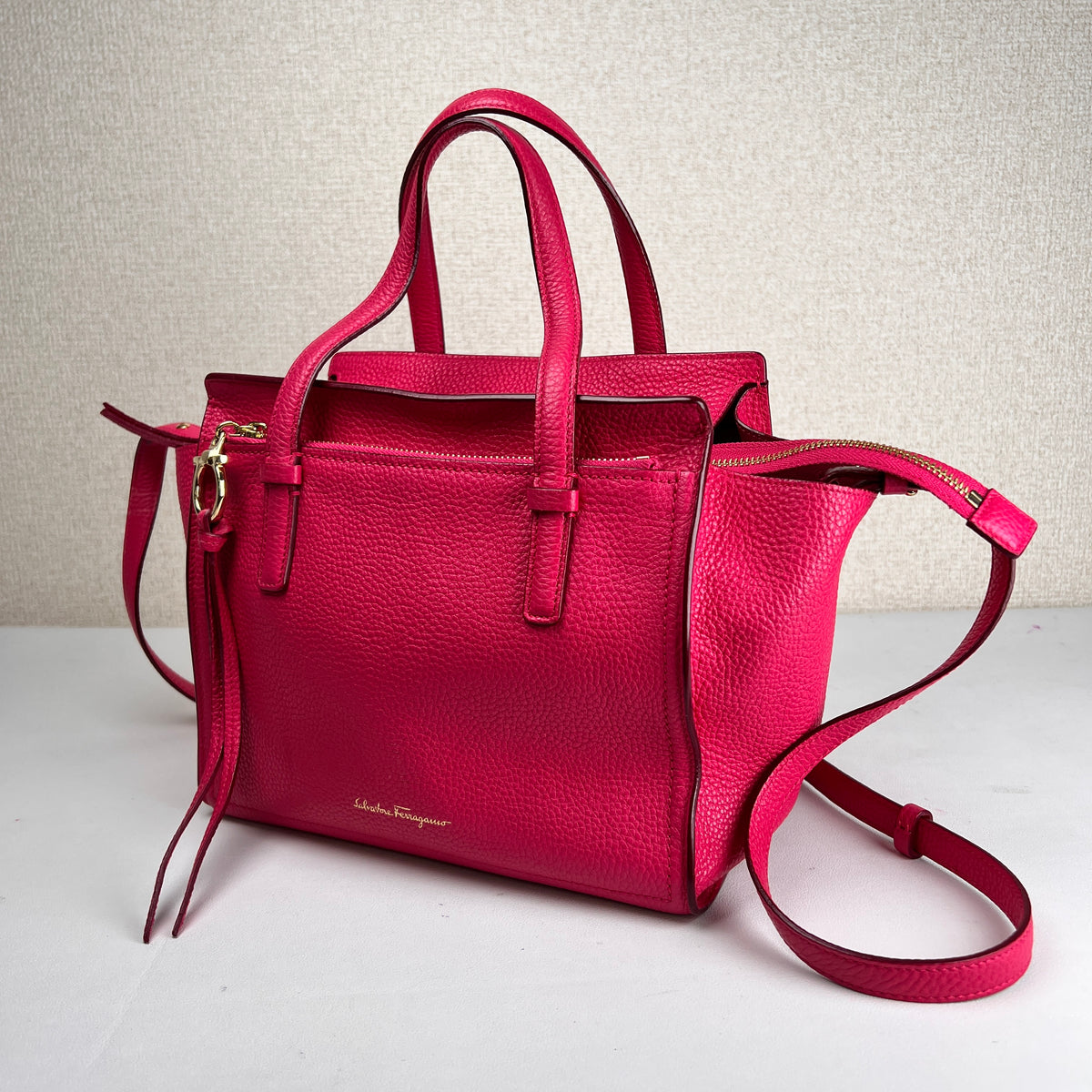 Ferragamo Purple Handle Bags A-17230