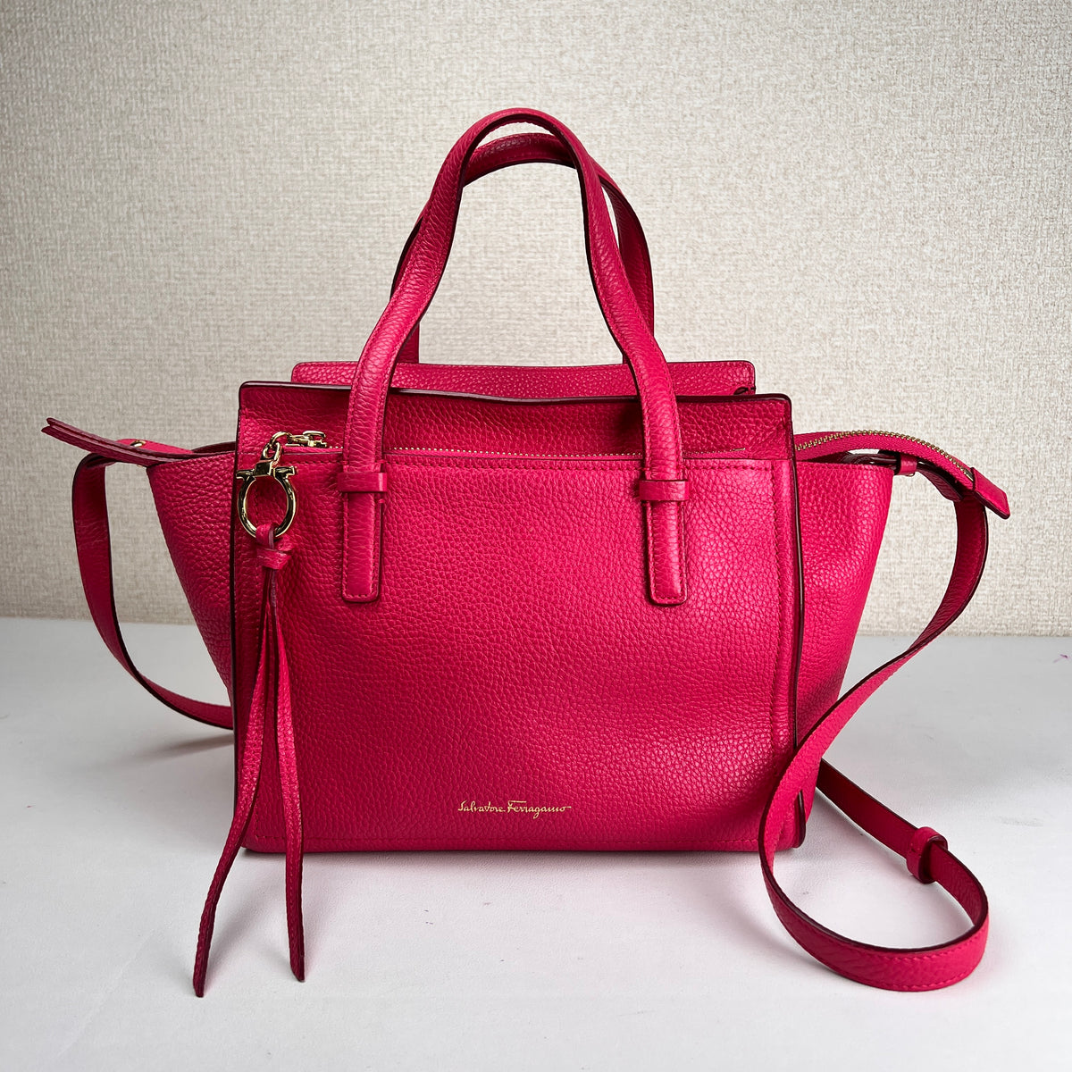 Ferragamo Purple Handle Bags A-17230