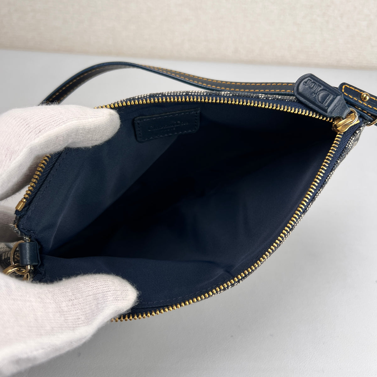 Dior Navy Handle Bags A-17233