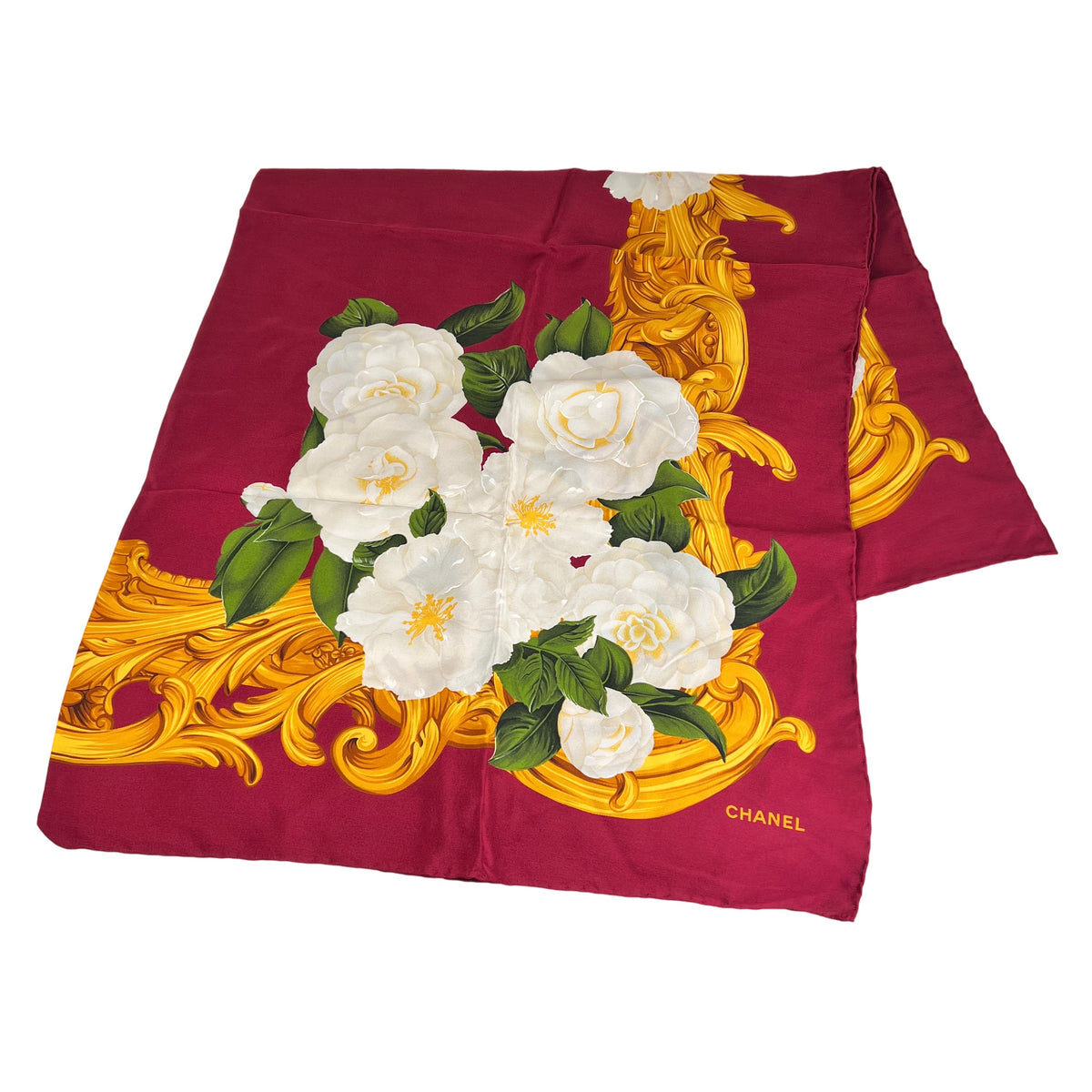 Chanel Bordeaux Scarves A-17347
