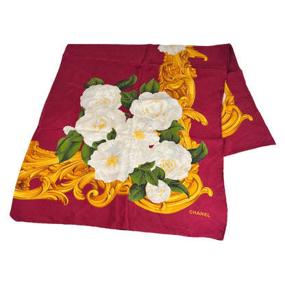 Chanel Bordeaux Scarves A-17347