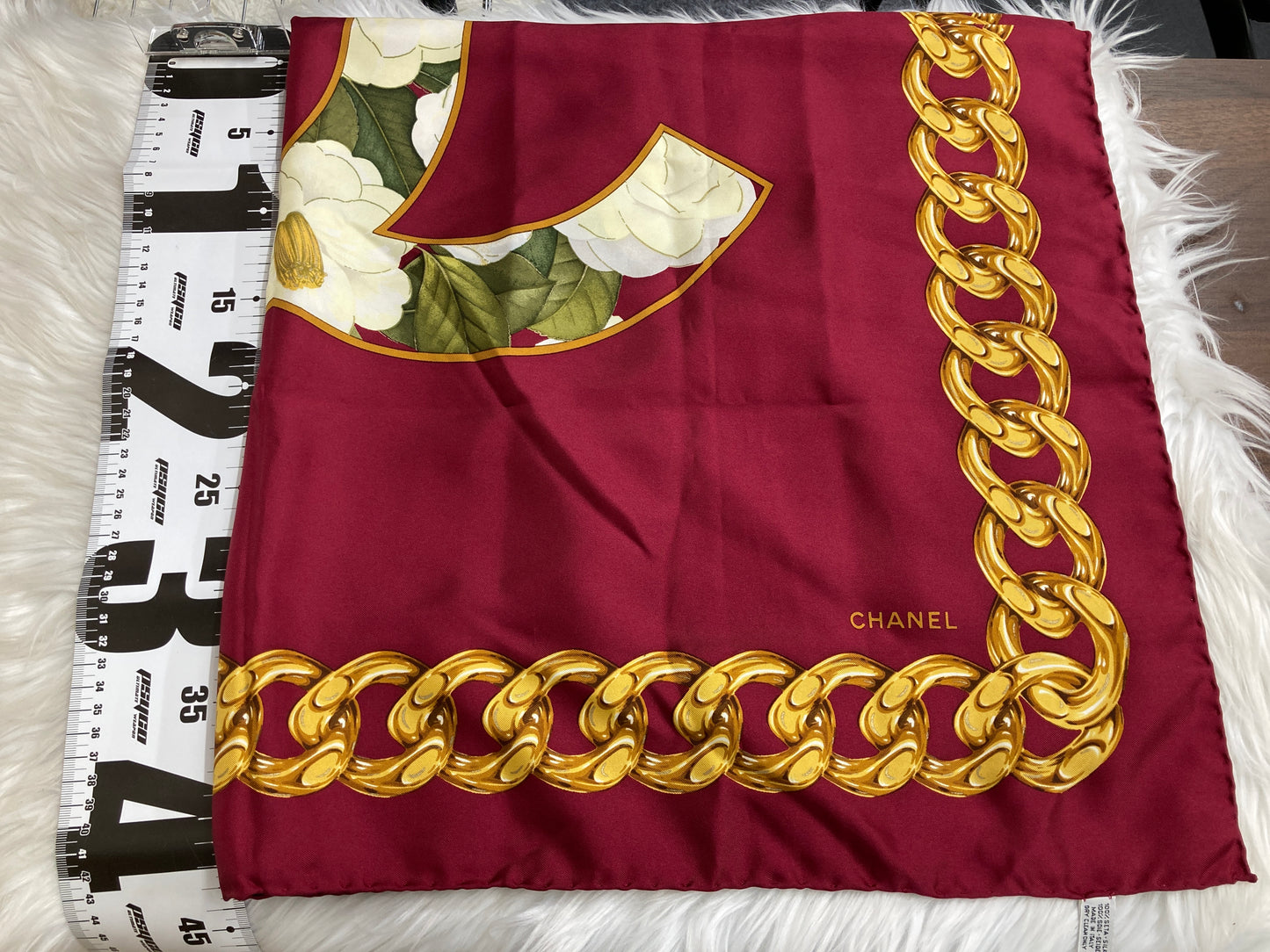Chanel Bordeaux Scarves A-17348